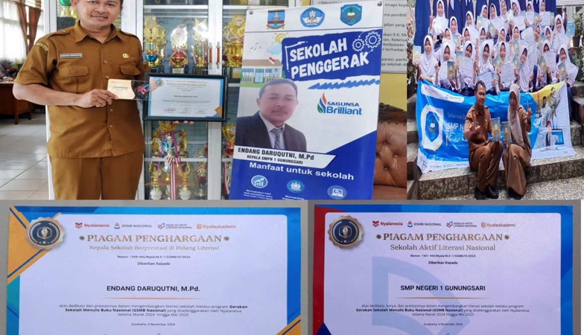 Menerima Penghargaan Sekolah AKtif LIetrasi Nasional